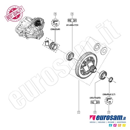 Cuscinetto Cambio Renault Master 10- 45X75X20