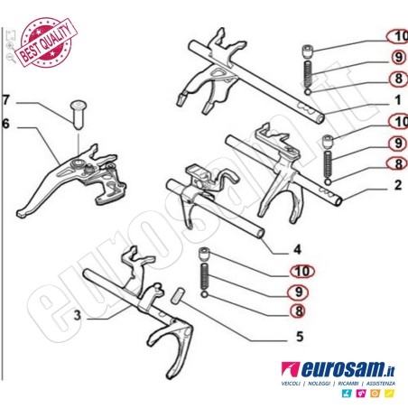 X3 Molla Cambio Fiat Ducato 14-