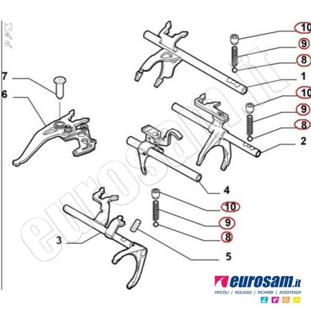 X3 Molla Cambio Fiat Ducato 14-