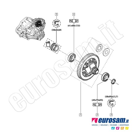 Cuscinetto Cambio Renault Master 10- 45X75X20