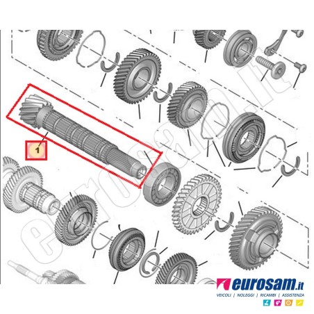 Albero Cambio Secondario Citroen Jumper Peugeot Boxer 06- 2.0 Jtd