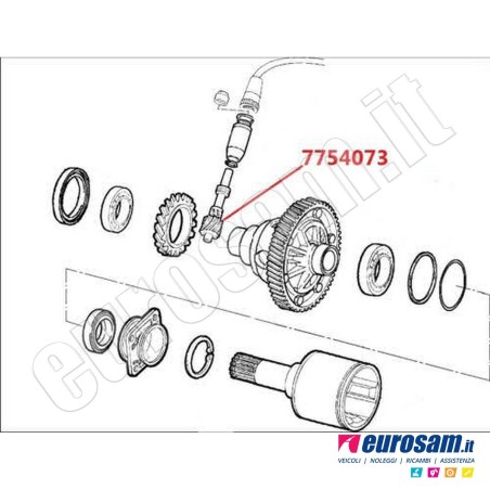 Ingranaggio Cambio Fiat 500 Doblo 07- Adattatore Contakilometri 1.2