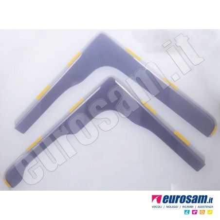 Coppia deflettori antiturbo finestrino daf xf106 grigi adesivi e clips
