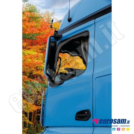Coppia deflettori antiturbo finestrino Mercedes Actros Mp4 MP5 adesivi