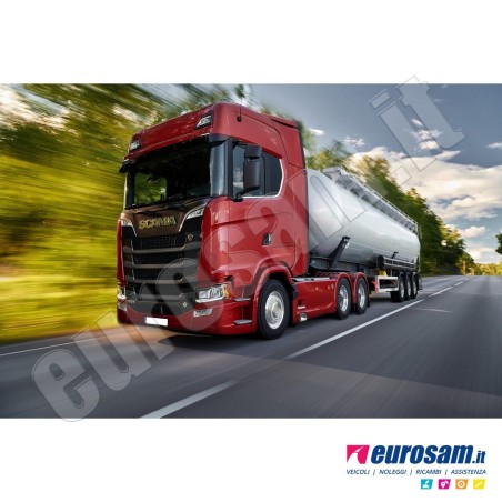 Coppia deflettori antiturbo finestrino fumè Scania 7 serie P XT S 2016- NTG adesivi