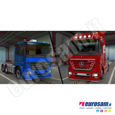Coppia deflettori antiturbo finestrino Mercedes actros MP2 MP3 fumè c/clips