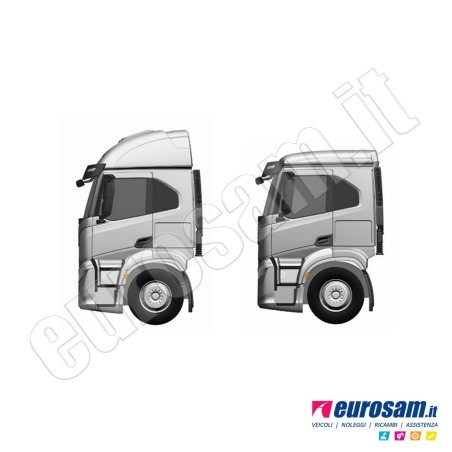 Coppia deflettori antiturbo superiori finestrino Iveco S-Way T-Way X-Way in acrilico adesivi