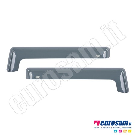 Coppia deflettori antiturbo superiori finestrino Daf XF XG XG+ in acrilico adesivi