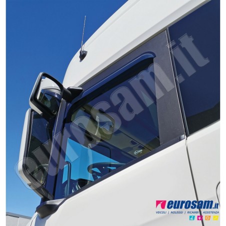 Coppia deflettori antiturbo superiori finestrino Scania 7 serie G/L/P/R/S/XT in acrilico adesivi