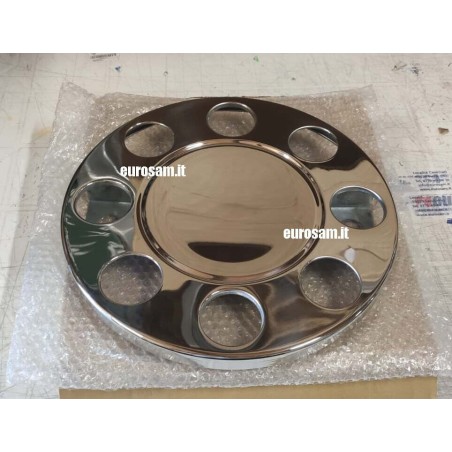 Anello ruota coprimozzo 8 fori acciaio inox Iveco Eurocargo cerchio 19,5
