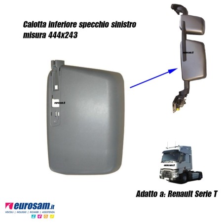 calotta copertura specchio sinistra grigia renault serie t euro 6