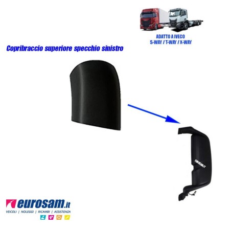 Copribraccio superiore specchio retrovisore sx sinistro iveco stralis S-Way X-Way T-Way