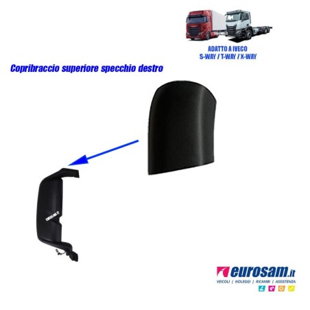 Copribraccio superiore specchio retrovisore dx destro iveco stralis S-Way X-Way T-Way
