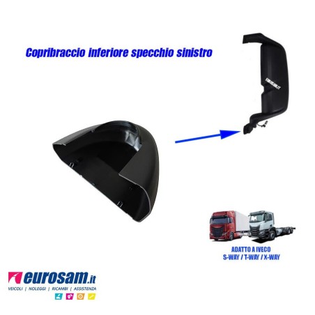 Copribraccio inferiore specchio retrovisore sx sinistro iveco stralis S-Way X-Way T-Way