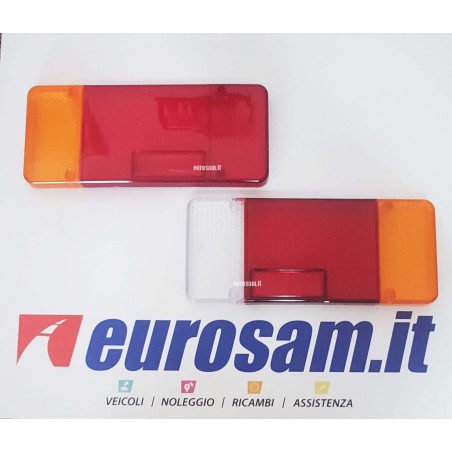 Coppia plastica trasparente dx sx fanale posteriore 5 luci iveco daily eurocargo fiat ducato