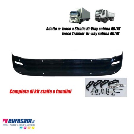 Visiera parasole Iveco Stralis Trakker Hi-way cabina AD/AT Hi-road Hi-street con staffe e fanalini