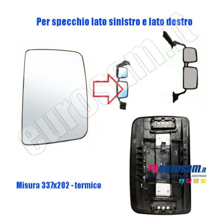 vetro specchio retrovisore volvo fl fe 06-