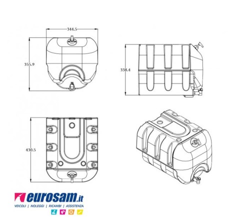 Set Di Contenitori Per Serbatoio Dell'acqua Piovana KADAX Da 125 Litri - Foto 4
