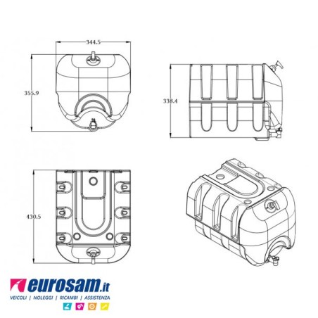 tanica acqua serbatoio lavamani in plastica per autocarro