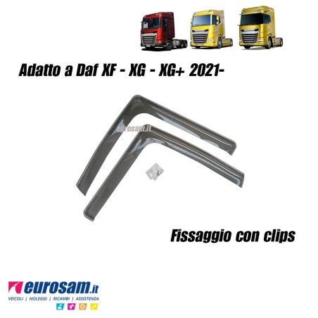 Coppia deflettori antiturbo sportello porta Daf XF XG 2021 con clips