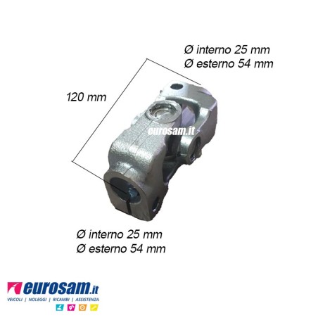 Giunto piantone sterzo Fiat Iveco 170 190 300 330 Gamma zeta D.int 25 L.120