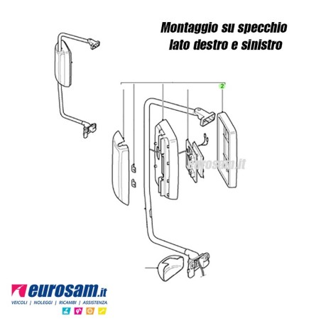 Vetro specchio retrovisore dx sx Daf Cf Xf95 Man F2000 L2000 M2000 Termico 368x189