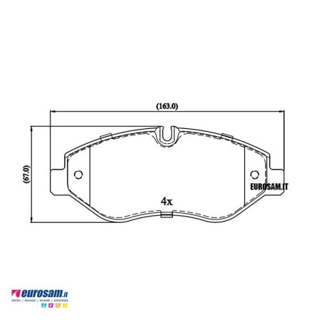 Kit pasticche pastiglie freno anteriori Iveco Daily S2000 S2006 S2009 S2014 impianto frenante Brembo