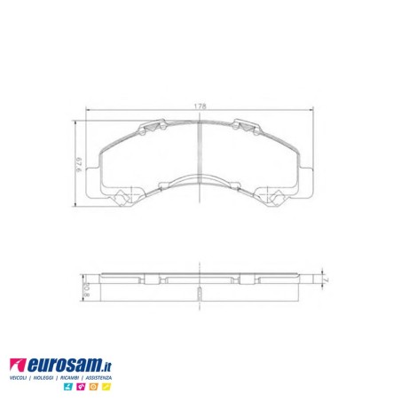 Kit pasticche pastiglie freno posteriori Isuzu Nkr85 Npr75 Npr85 Nqr70 Nmr85