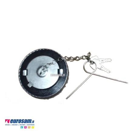 Tappo serbatoio gasolio carburante D. 80 Inox a baionetta con chiave Iveco Mercedes Man Daf