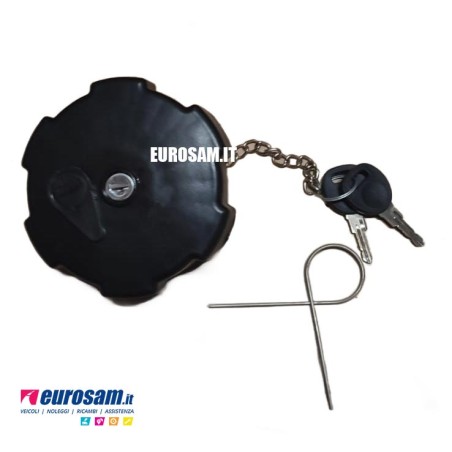 Tappo serbatoio gasolio carburante D. 80 plastica a baionetta con chiave Iveco Mercedes Man Daf