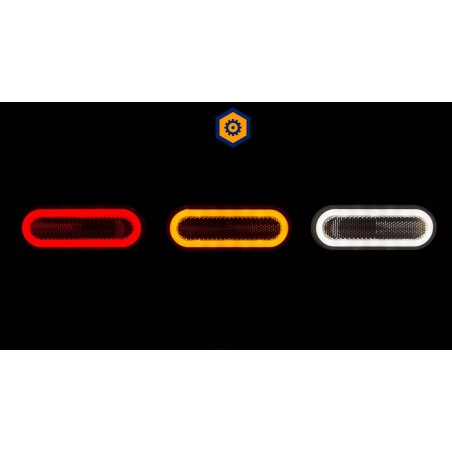 fanalino ingombro laterale neon arancio 12/24v doppia funzione