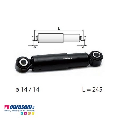 Ammortizzatore cabina posteriore iveco eurocargo e tector 60e 65e 75e 80e