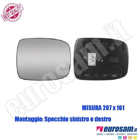 vetro specchio grandangolo dx/sx daf cf75 cf85 xf95 xf105 xf106