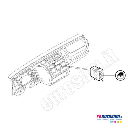 Pulsante comando alzavetro alzacristallo destro sinistro Iveco Eurocargo tector Euro 4