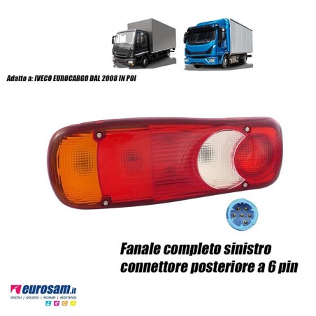 Fanale completo posteriore sinistro Iveco Eurocargo tector dal 2008 in poi