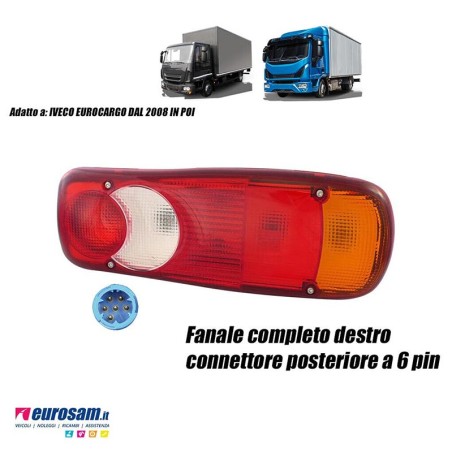 Fanale completo posteriore destro Iveco Eurocargo tector dal 2008 in poi