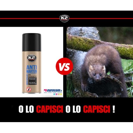 Spray anti roditori repellente topi martore auto garage officina casa 400 ml K2