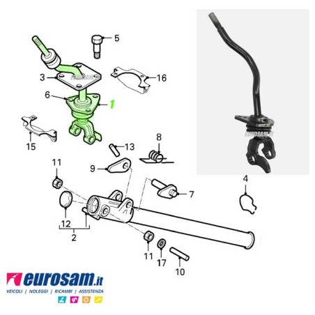 Gear Shift Lever Linkage Rod DAF LF45 LF55 | Manual Gearbox Selector Rod