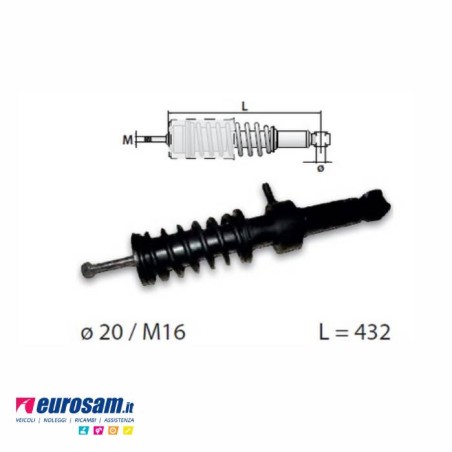 ammortizzatore cabina posteriore iveco turbo star 190.42 190.48