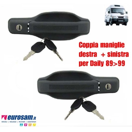 Pair of Front Outer Door Handles for Iveco Daily 1989-1999 with Keys | RH+LH