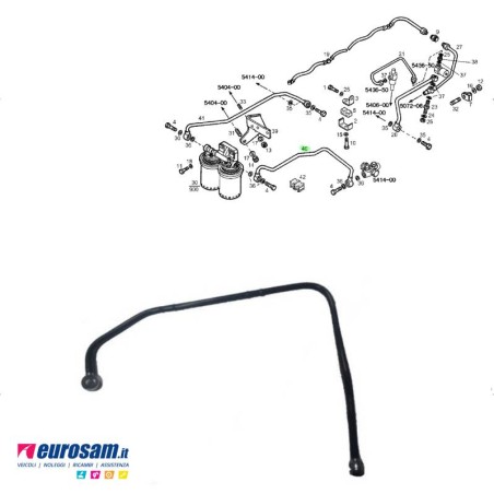 Tubo Gasolio ORIGINALE OEM Pompa-Supporto Filtri per Iveco Stralis, EuroTech,Star, Trakker | Motore Cursor
