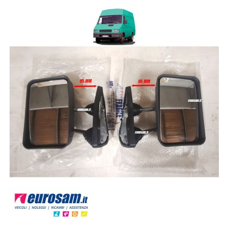 Außenspiegel Set (Rechts + Links) Kurzer Arm für Iveco Daily 1989-1999 | 90x280x180 mm