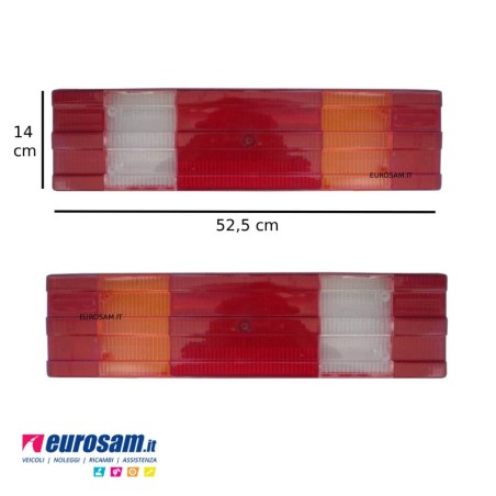Coppia Gemme Lenti Fanale Posteriore Mercedes Actros MP2 MP3 Axor SK | DX + SX