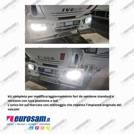 Coppia Fari Full LED Upgrade Iveco Stralis Trakker Eurocargo | Luci Diurne DRL