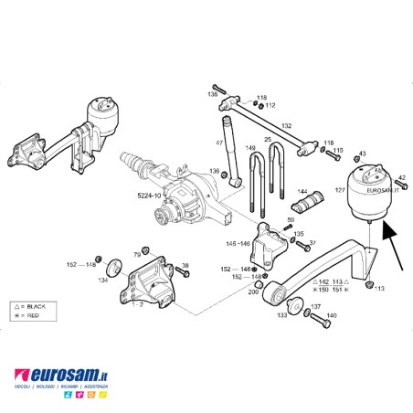 Molla Aria Iveco Eurocargo 120E 140E | Cella Sospensione | d278/t | 504117415