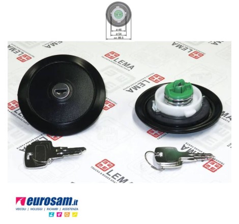 Tappo Serbatoio con Chiavi Ø 50mm | Nissan Cabstar Atleon | Renault Maxity | Ford Transit