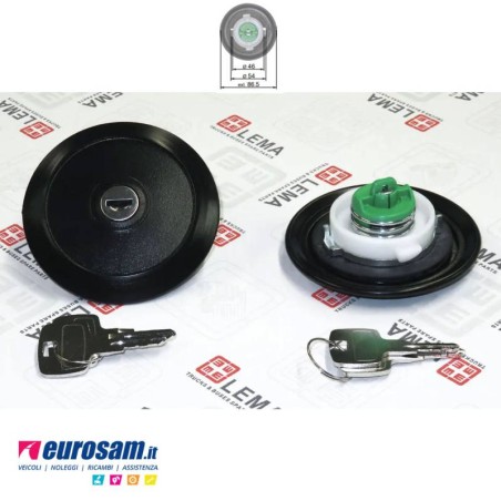 Tappo Serbatoio con Chiavi Ø 50mm | Nissan Cabstar Atleon | Renault Maxity | Ford Transit