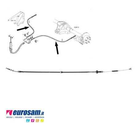Fune Freno a Mano Iveco Daily M.Y. 2016-2019 | Lunghezza 1410 mm | Originale