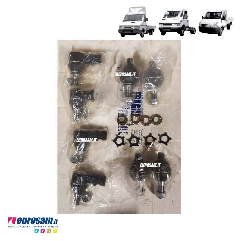 Kit Revisione Avantreno Iveco Daily 1990-2010 | 16 Pezzi | Testine e Snodi Sterzo