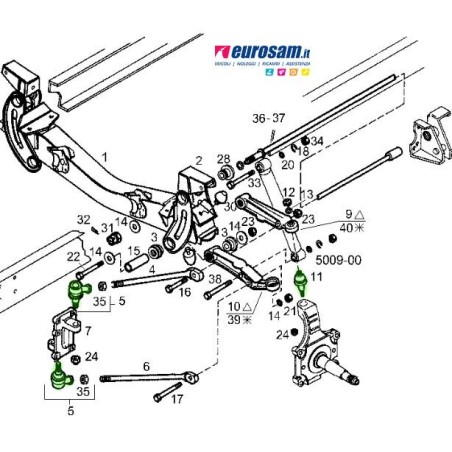 Kit Revisione Avantreno Iveco Daily 1990-2010 | 16 Pezzi | Testine e Snodi Sterzo